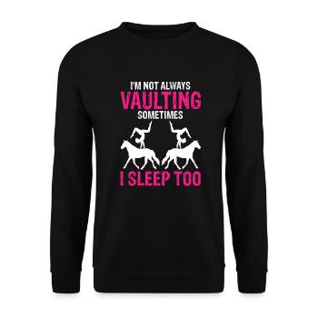 Voltigieren Reitsport Akrobatik reiten Schule - Unisex Pullover - Schwarz - Vorne - Alina (178cm) & Michal (187cm)