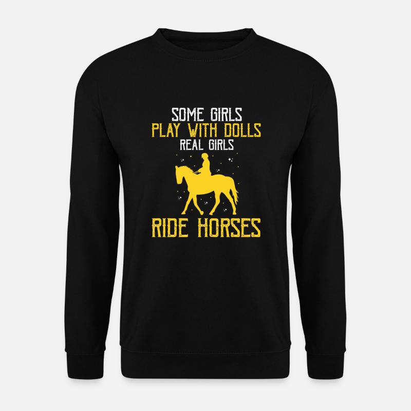 Pferde Mädchen - Unisex Pullover - Schwarz