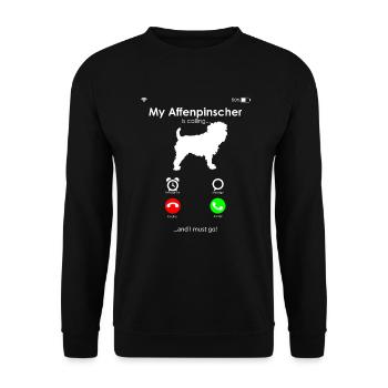 Chiens Affenpinscher - Sweat-shirt Unisexe - noir - Devant - Alina (178cm) & Michal (187cm)