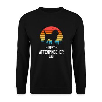 Père d’Affenpinscher - Sweat-shirt Unisexe - noir - Devant - Alina (178cm) & Michal (187cm)