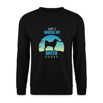 Akita - Unisex Pullover - Schwarz - Vorne - Alina (178cm) & Michal (187cm)