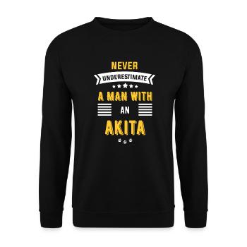 Akita - Unisex Sweatshirt - black - Front - Alina (178cm) & Michal (187cm)