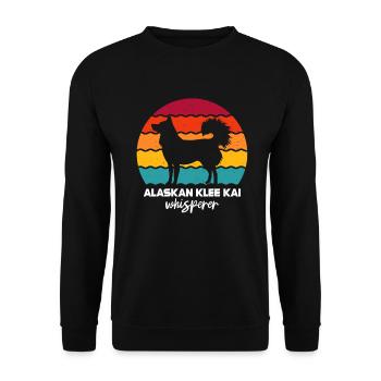 Alaskan Klee Kai - Unisex Pullover - Schwarz - Vorne - Alina (178cm) & Michal (187cm)