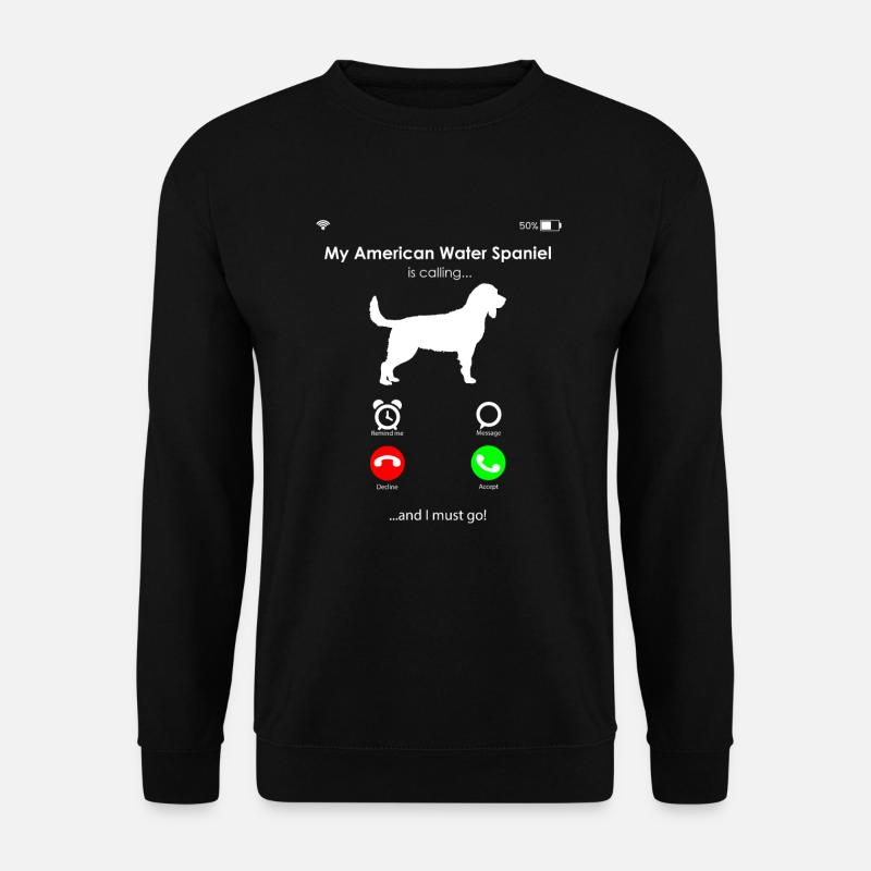 Épagneul d’eau américain - Sweat-shirt Unisexe - noir