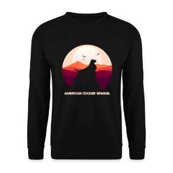 American Cocker Spaniel - Unisex Sweatshirt - black - Front - Alina (178cm) & Michal (187cm)