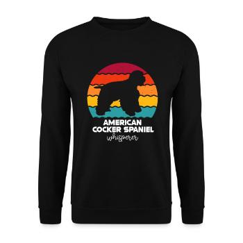 Cocker Spaniel américain - Sweat-shirt Unisexe - noir - Devant - Alina (178cm) & Michal (187cm)