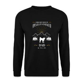 Appenzeller Sennenhund - Unisex Pullover - Schwarz - Vorne - Alina (178cm) & Michal (187cm)