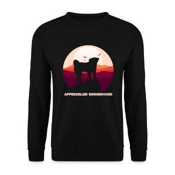 Appenzeller Sennenhund - Unisex Pullover - Schwarz - Vorne - Alina (178cm) & Michal (187cm)
