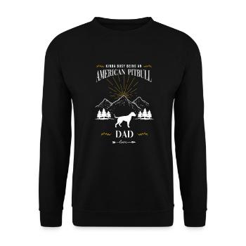 American Pitbull Terrier Pit Bull - Sweat-shirt Unisexe - noir - Devant - Alina (178cm) & Michal (187cm)