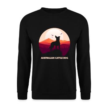 Bouvier australien - Sweat-shirt Unisexe - noir - Devant - Alina (178cm) & Michal (187cm)