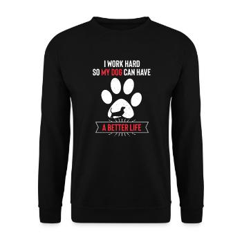 Basset Hound - Unisex Sweatshirt - black - Front - Alina (178cm) & Michal (187cm)