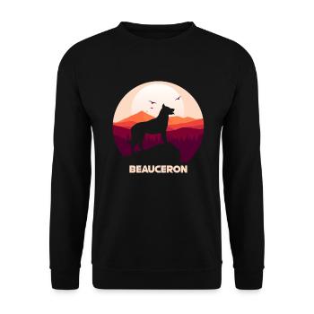 Beauceron - Unisex Sweatshirt - black - Front - Alina (178cm) & Michal (187cm)