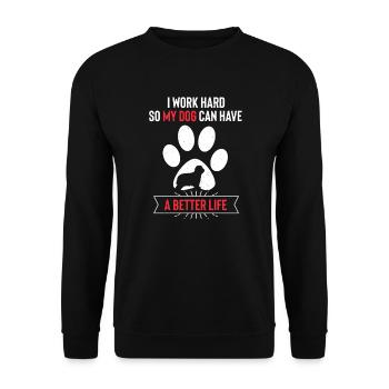 Bearded Collie - Unisex Pullover - Schwarz - Vorne - Alina (178cm) & Michal (187cm)
