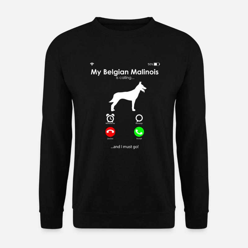 Berger belge malinois - Sweat-shirt Unisexe - noir