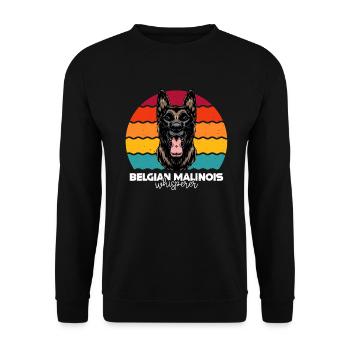 Berger belge malinois - Sweat-shirt Unisexe - noir - Devant - Alina (178cm) & Michal (187cm)