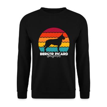 Berger de Picardie - Berger Picard - Unisex Pullover - Schwarz - Vorne - Alina (178cm) & Michal (187cm)