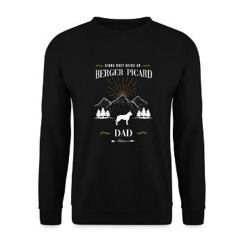 Berger de Picardie - Berger Picard - Unisex Pullover - Schwarz - Vorne - Alina (178cm) & Michal (187cm)