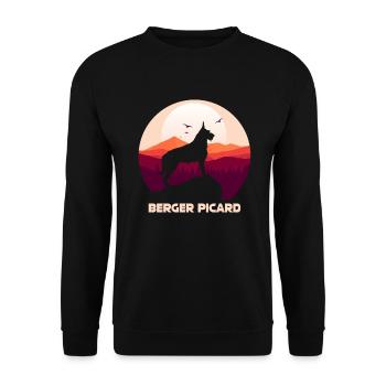 Berger de Picardie - Berger Picard - Unisex Pullover - Schwarz - Vorne - Alina (178cm) & Michal (187cm)
