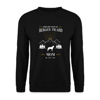 Berger de Picardie - Berger Picard - Unisex Pullover - Schwarz - Vorne - Alina (178cm) & Michal (187cm)