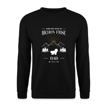 Bichon Frise - Sweat-shirt Unisexe - noir - Devant - Alina (178cm) & Michal (187cm)