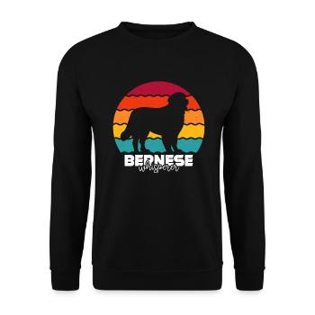 Berner Sennenhund - Unisex Pullover - Schwarz - Vorne - Alina (178cm) & Michal (187cm)