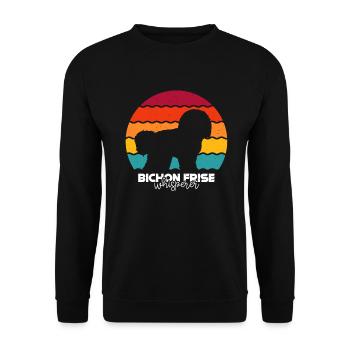Bichon Frise - Sweat-shirt Unisexe - noir - Devant - Alina (178cm) & Michal (187cm)