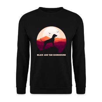 Black and Tan Coonhound - Unisex Sweatshirt - black - Front - Alina (178cm) & Michal (187cm)