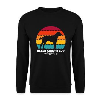 Black Mouth Cur - Unisex Pullover - Schwarz - Vorne - Alina (178cm) & Michal (187cm)