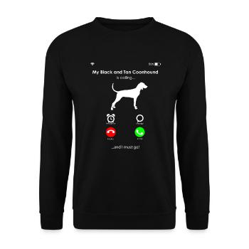 Black and Tan Coonhound - Unisex Sweatshirt - black - Front - Alina (178cm) & Michal (187cm)