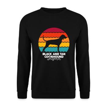 Black and Tan Coonhound - Unisex Sweatshirt - black - Front - Alina (178cm) & Michal (187cm)