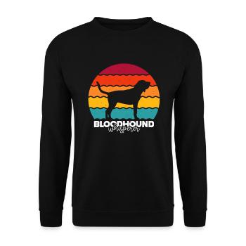 Bloodhound Hund - Unisex Pullover - Schwarz - Vorne - Alina (178cm) & Michal (187cm)