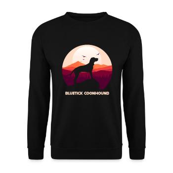 Bluetick Coonhound Chien - Sweat-shirt Unisexe - noir - Devant - Alina (178cm) & Michal (187cm)