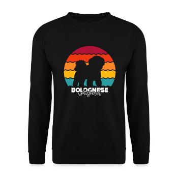 Bolognese Dog - Unisex Sweatshirt - black - Front - Alina (178cm) & Michal (187cm)