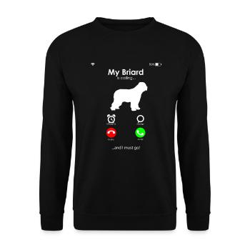 Briard - Berger de Brie - Briarden - Unisex Pullover - Schwarz - Vorne - Alina (178cm) & Michal (187cm)