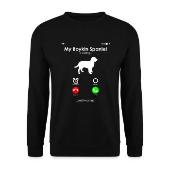 Boykin Spaniel - Unisex Sweatshirt - black - Front - Alina (178cm) & Michal (187cm)