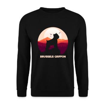 Bruxelles Griffon Lover Propriétaire de chien Papa Maman - Sweat-shirt Unisexe - noir - Devant - Alina (178cm) & Michal (187cm)