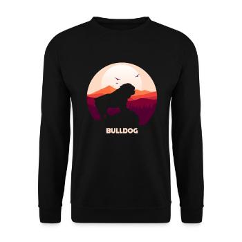 Bulldog - Unisex Pullover - Schwarz - Vorne - Alina (178cm) & Michal (187cm)