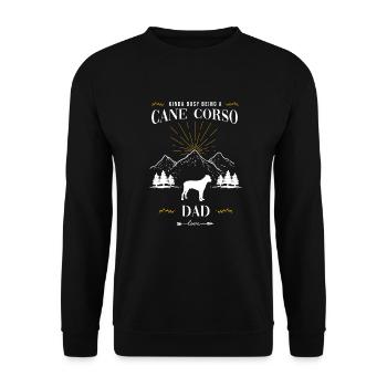 Cane Corso - Unisex Sweatshirt - black - Front - Alina (178cm) & Michal (187cm)