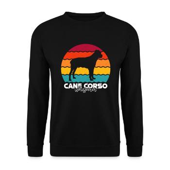 Cane Corso - Unisex Sweatshirt - black - Front - Alina (178cm) & Michal (187cm)