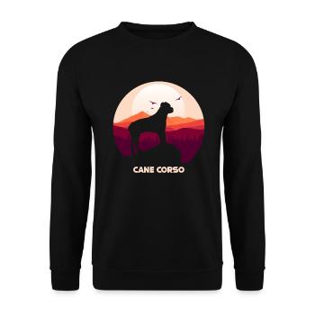 Cane Corso - Unisex Sweatshirt - black - Front - Alina (178cm) & Michal (187cm)