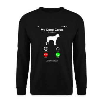 Cane Corso - Unisex Sweatshirt - black - Front - Alina (178cm) & Michal (187cm)