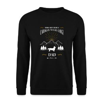 Cardigan Welsh Corgi - Sweat-shirt Unisexe - noir - Devant - Alina (178cm) & Michal (187cm)