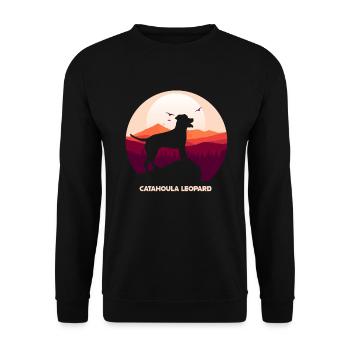 Louisiane Catahoula Leopard Dog - Sweat-shirt Unisexe - noir - Devant - Alina (178cm) & Michal (187cm)