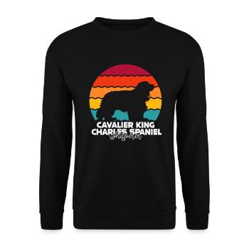 Cavalier King Charles Spaniel Cadeau - Sweat-shirt Unisexe - noir - Devant - Alina (178cm) & Michal (187cm)