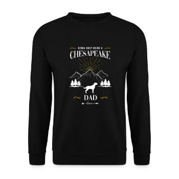 Chesapeake Bay Retriever - Unisex Pullover - Schwarz - Vorne - Alina (178cm) & Michal (187cm)