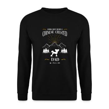 Chien à crête chinois Chinesischer Schopfhund - Sweat-shirt Unisexe - noir - Devant - Alina (178cm) & Michal (187cm)