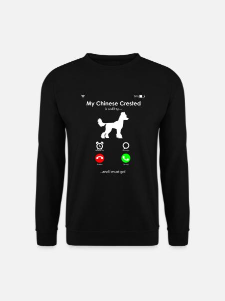 Chinese Crested Dog Chinesischer Schopfhund - Unisex Pullover - Schwarz