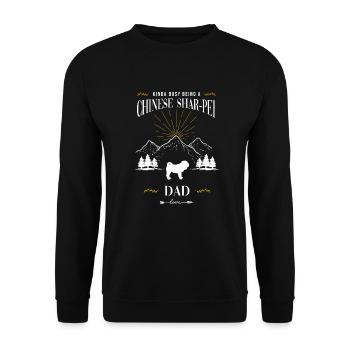 Shar Pei - Unisex Sweatshirt - black - Front - Alina (178cm) & Michal (187cm)