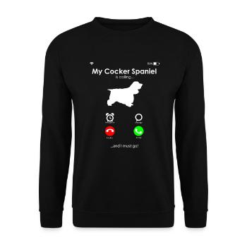 Cocker Spaniel - Unisex Sweatshirt - black - Front - Alina (178cm) & Michal (187cm)