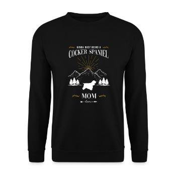 Cocker Spaniel - Sweat-shirt Unisexe - noir - Devant - Alina (178cm) & Michal (187cm)